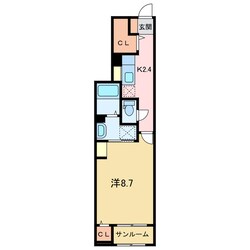 クラール松原町Cの物件間取画像